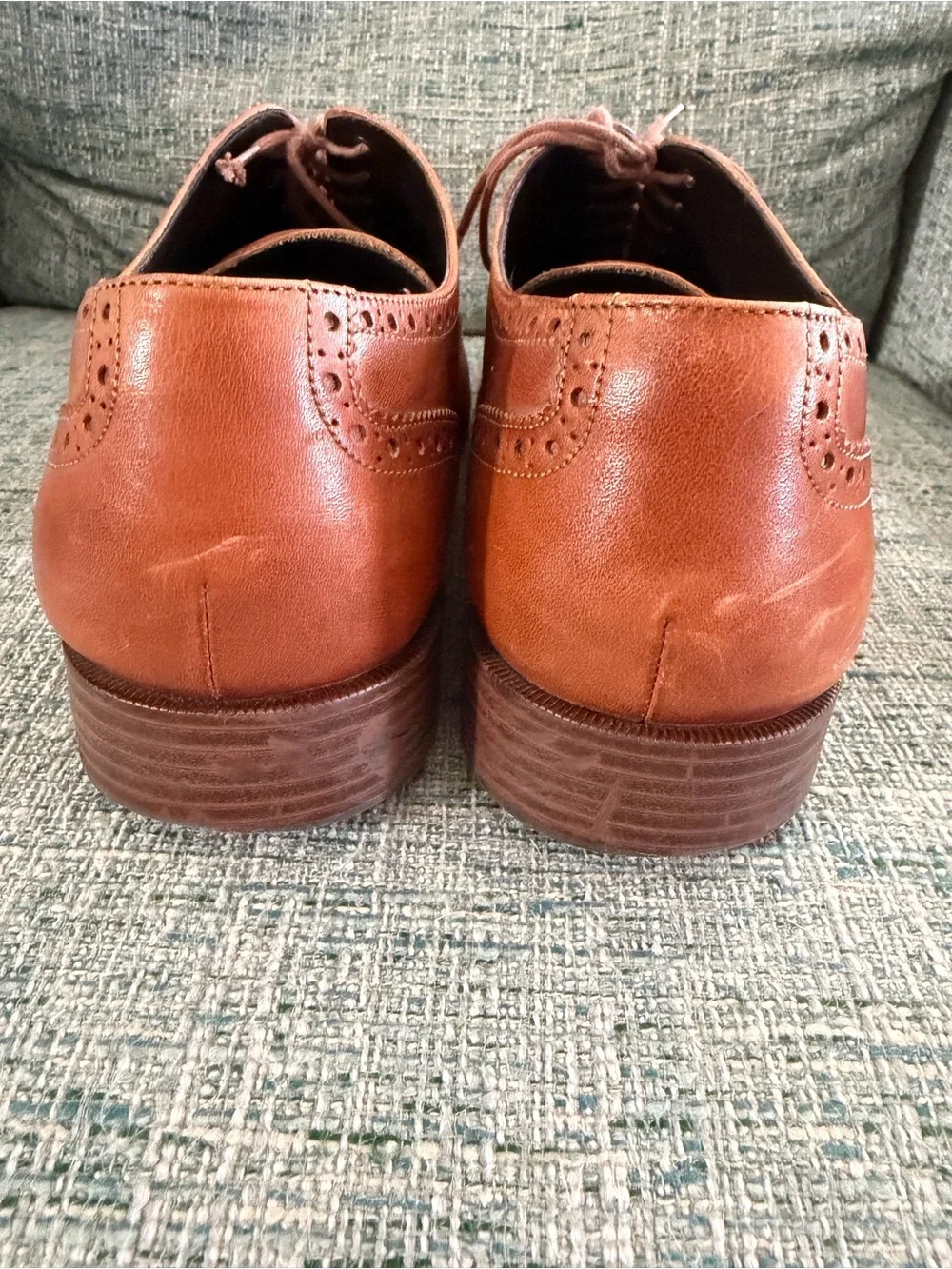 Cole Haan Men’s Tan Wingtip Brogue Oxfords